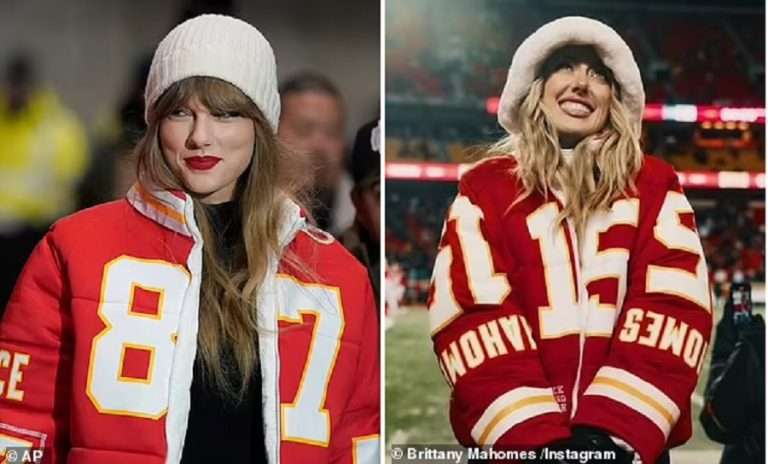 REVEALED: Taylor Swift and Brittany Mahomes' custom Chiefs puffer ...