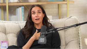 meghan tears up