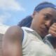 Coco Gauff tears up