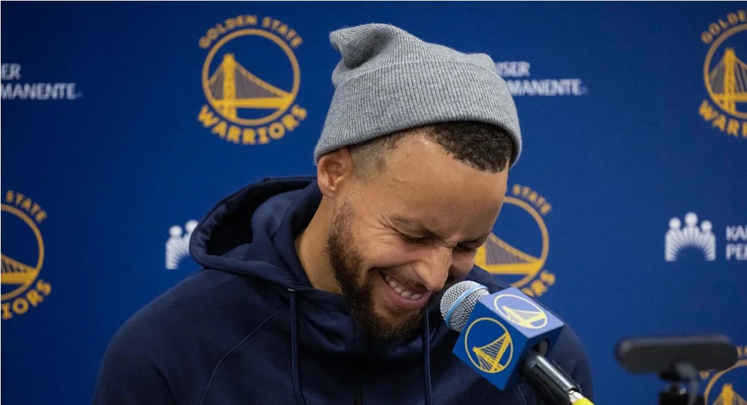 steph curry tearsup